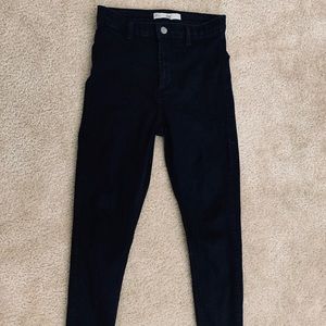 PETITE Black Let Hem Joni Jeans